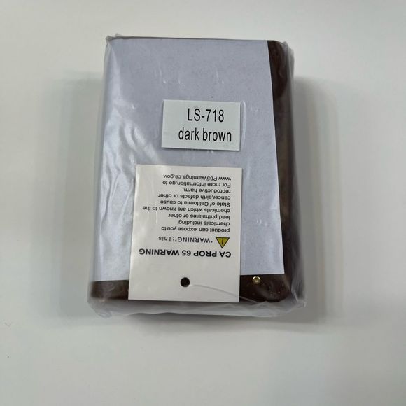 Quilted Studded Love Wallet - Dark Brown - Gift Idea - Picture 7 of 7